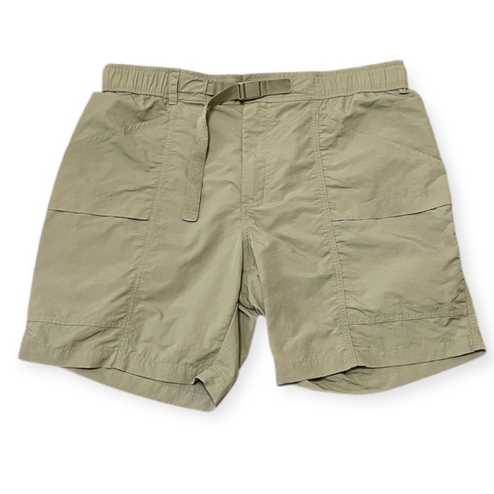 Men's Eddie Bauer Ripstop Tech Belt Shorts Tan Size Large Hiking Fishing